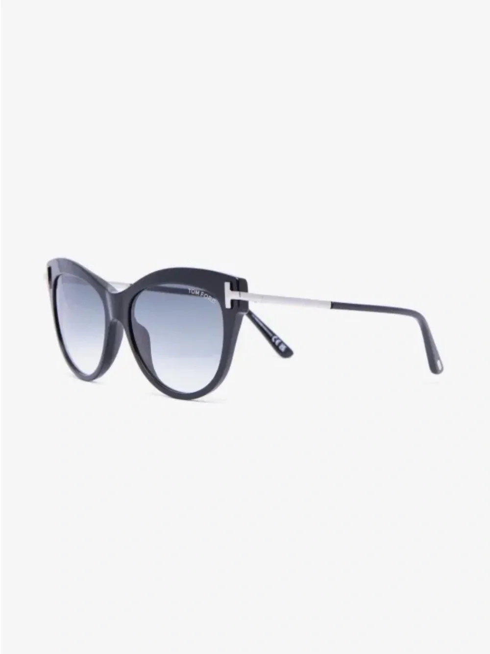 Tom Ford Black Cat-Eye Sunglasses - Black/Palladium TF821 Kira